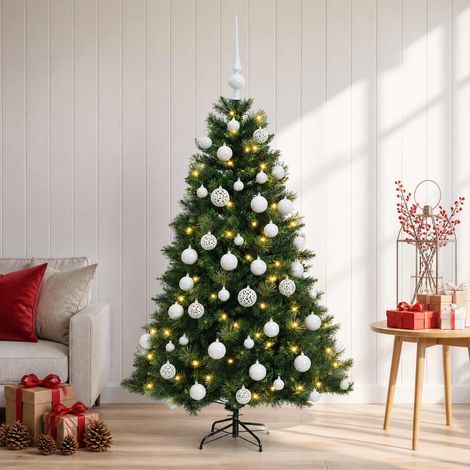 vidaXL Árbol de Navidad artificial con bolas 150 cm 150 LED (1/5)