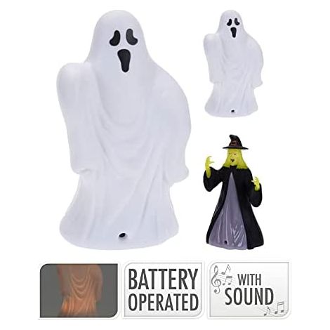 Lanterne Halloween 14 Cm Avec Modèles Assortis Led Et Son.