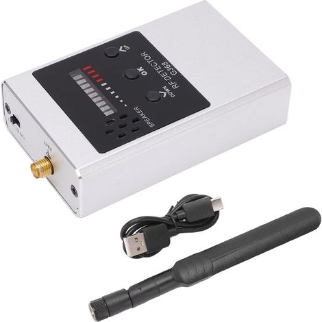 Détecteur de caméra G368+, localisateur d’appareils cachés, anti-espion, scanner RF pour mouchards GPS, détecteur d’erreurs, traqueur de signaux, noir, avec batterie intégrée, sans échantillon. (1/5)