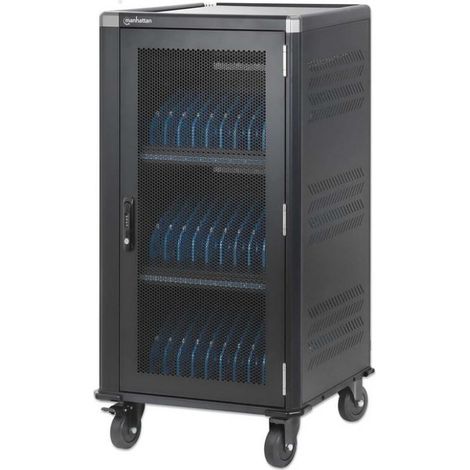 Manhattan Carro de carga USB-C 65W para 30 portátiles (hasta 16"), compatible con iPads, MacBooks y otros dispositivos USB- (1/5)