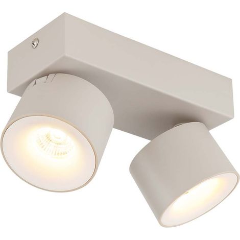 Deckenleuchte Deckenlampe Wohnzimmerlampe Metall LED sandfarben matt L 20,5 cm (1/5)