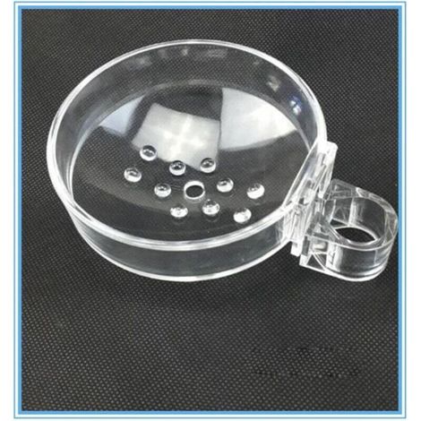 Transparent ABS Soap Dish for Shower Bar, Round, 22mm Diameter (1/5)