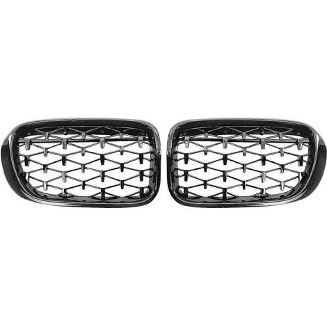 Calandre avant style course pour BMW X3 F25 et X4 F26 (2014-2018), noire. (1/5)