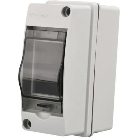 Coffret Electrique 2 Modules Etanche Exterieur IP65 Boitier Etanche Electrique Exterieur Armoire Electrique Convient aux Garages, Villas, Bornes de Recharge,Chantiers de Construction