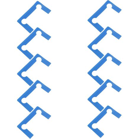 Cale D'espacement en Pvc Bleu pour Charnière de Porte, Antidérapante, 10 Pièces, Dimensions 8,20x4,80x0,15cm, pour Portes en Verre de Salle de Bain (1/5)
