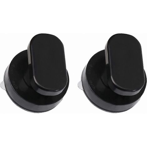 Poignées à ventouse noires, lot de 2, adaptées aux poignées de portes d'armoires et de surfaces vitrées. (1/5)