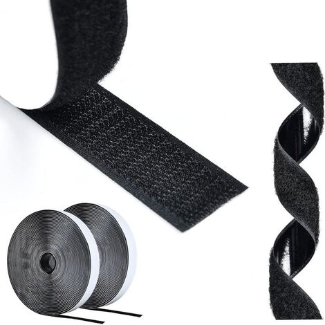 Scratch Autocollant Double Face,5m Bande Scratch Adhésif Bande Agrippantes Adhésives Autocollant,20mm Adhésives puissant Hook Loop Rubans pour Ménage,Bricolage Et l'artisanat (1/5)