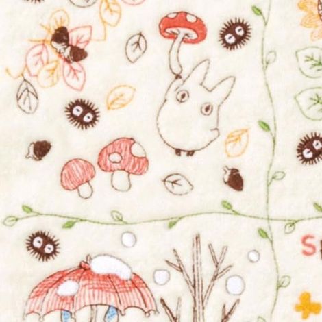 MON VOISIN TOTORO SERVIETTE DE TOILETTE WREATH OF NUTS 25 X 25 CM MARUSHIN