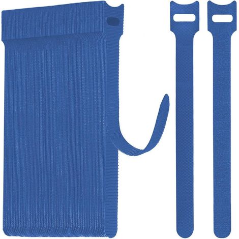Kabelbinder Klettband Kabelklett wiederverwendbar 15cm-70pcs Blau (1/5)