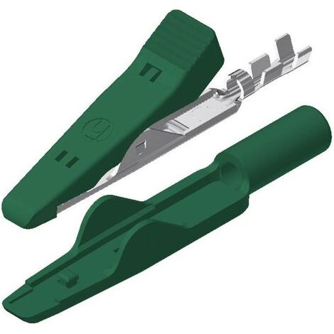 Pince crocodile miniature 8 A vert Hirschmann Test & Measurement 930318104 Plage de serrage max.: 4 (1/4)