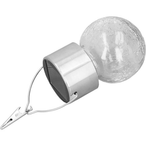 Lot solaire extérieur fissuré, boule lumineuse craquelée pour jardin, décoration suspendue avec batterie intégrée (1/5)