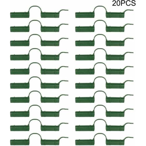 Lot de 20 clips de fixation pour serre - Pour tube de serre - Outil fixe - Pour bâche de jardin - Protection solaire. 1.1cm (1/5)