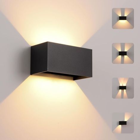 24W LED wall light, IP65 waterproof – 3000K warm white light – Adjustable beam angle – Aluminum for outdoor and indoor use (1/5)