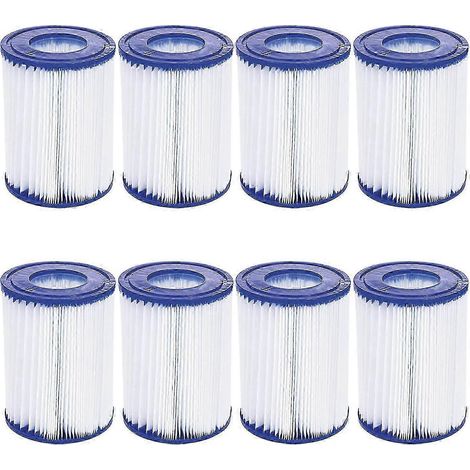 Lot de 8 cartouches Bestway II et filtres de rechange pour spas et jacuzzis Lay-Z-Spa (1/5)