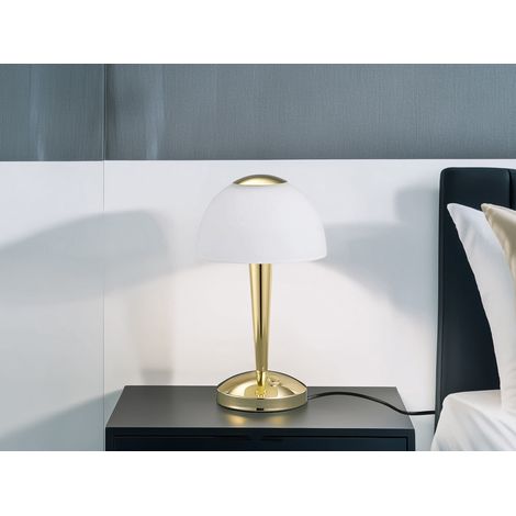 LED Tischleuchte VENTURA Messing 3-fach dimmbar, Höhe 29cm (1/5)