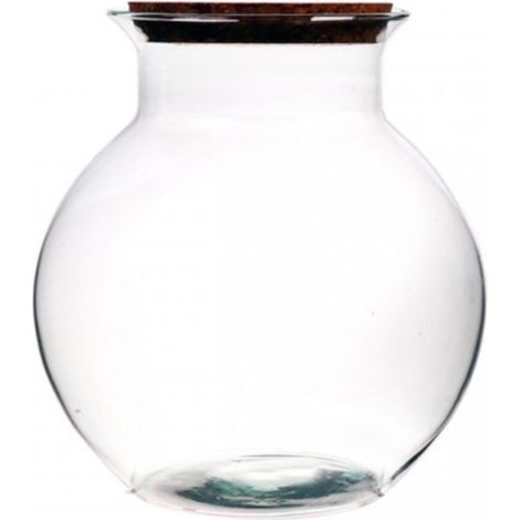 Terrarium Déco Verre Bouchon liège Bose Tulip 25x26,5