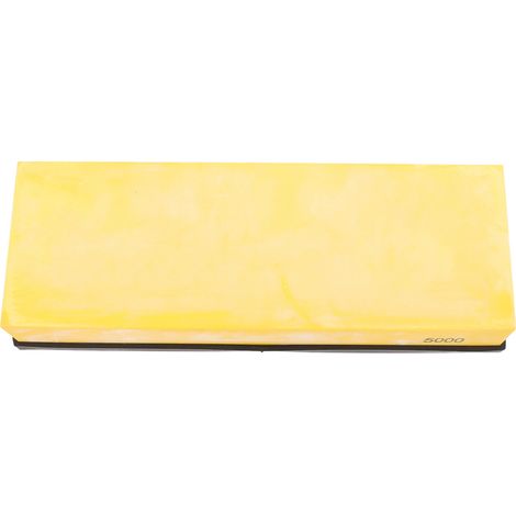 Pierre à affûter couteaux en oxyde d'aluminium micropoudre et silicone 20x7x3cm avec socle antidérapant et pince, pour meuler polir niveler 5000 grit (1/5)