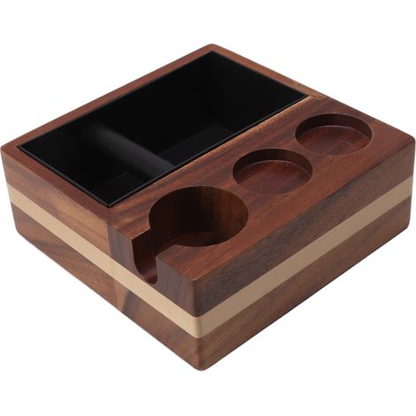 Boîte à café en bois 4 en 1 pour récupérer le marc de café, idéale pour la cuisine, les cantines, les restaurants et les bars. (1/5)