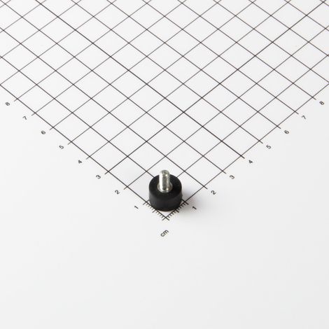 Magna-C Gummiertes Magnetsystem Ø12x7mm mit Gewindezapfen (1/4)