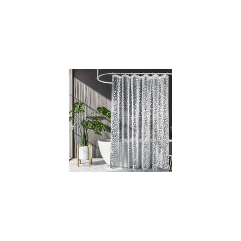 Rideau Douche Anti-Moisissure - 1 pièce, Rideau Douche Anti-Moisissure Imperméable 180x200cm - Motif Galets, Pour Baignoire (1/5)