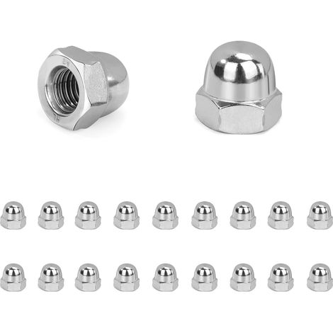 20 Pièces Écrou Borgne M4 Hexagonal Ecrou Borgne en Acier Inoxydable Écrous Borgne pour Vis Boulons Filetés Tiges Filetées Conforme à Norme DIN 1587 (1/5)