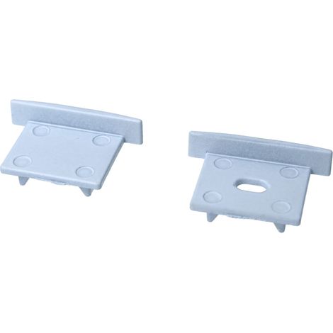 Kit Terminali Tapi di Chiusura In Metallo Con e Senza Foro Colore Bianco Per Profilato Alluminio BAZ2515W (1/2)