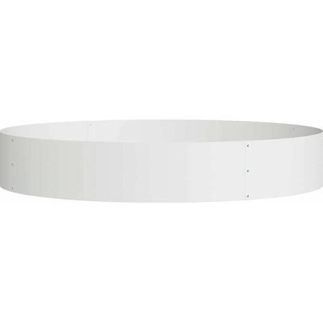 Maison Exclusive - Pflanzenring Weiß 120 x 120 x 20 cm Kaltgewalz