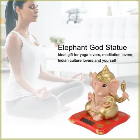 Cocosity Ganesha Statue Ganesha Elephant God Statues Solar Indian Ganesha Idol Figurine pour le tableau de bord deco centre (1/5)