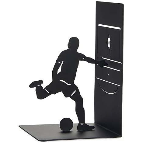 Serre-livres en métal noir Sport Footballer
