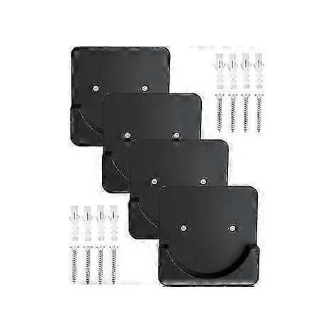 Tendeurs adhésifs pour tringle à rideau de douche Fixations murales, lot de 4 Installation sans perçage Adhésif Noir (Tringle à rideau de douche non incluse) (1/5)