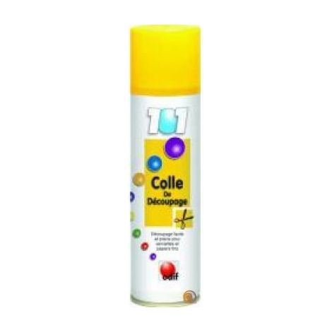 Colle en Spray Temporaire - ODIF - 250 ML - Multicolore - Bois/Métal/Tissu (1/2)