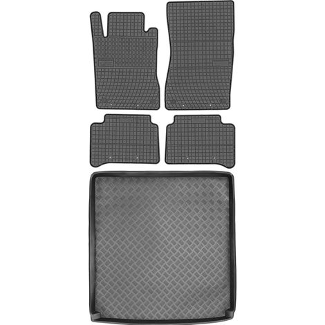 Juego de alfombrillas de goma para coche y alfombrilla para maletero para Mercedes Clase E W211 Sedán (2003-2009).