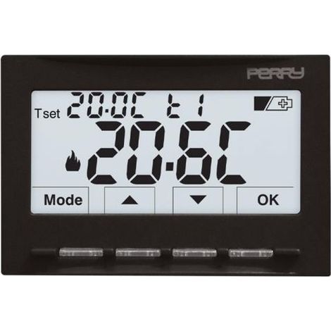 Perry Termostato digitale incasso serie NEXT Soft Touch inclusi 2 frontalini a batterie - 1TITE540E