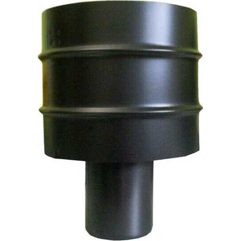 Fumaiolo 4 venti serie pellet 1,2 mm acciaio al carbonio verniciato nero : Diametro - Ø80 (FEMMINA)