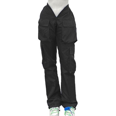 Pantalon Cargo Femme - Taille Élastique - Polyamide et Élasthanne - Usage Quotidien Bureau Loisirs - Taille L (1/5)