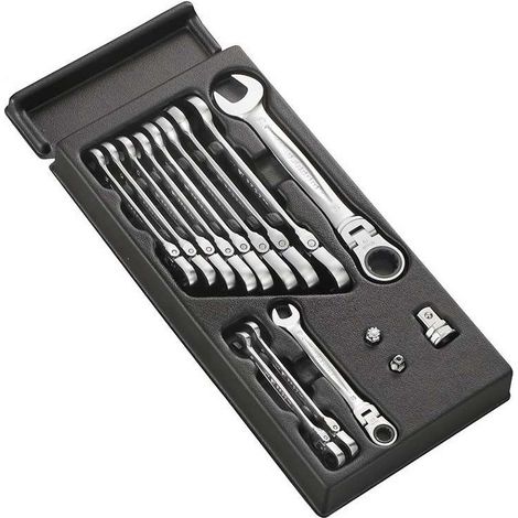 Módulo de 12 llaves combinadas de carraca articulada FACOM MOD.467BFJ12PB