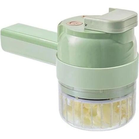 Hachoir à légumes électrique portable 4 en 1 sans fil pour la maison, la cuisine, l'ail, les poivrons, les oignons, la viande (1/5)