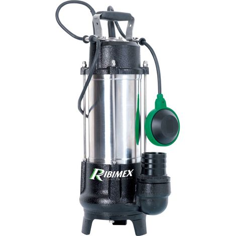 Ribiland – Pompe immergée 750 W – Débit max 21 m³/h – Hauteur de refoulement 12 m – Compatible eaux usées et WC – Câble 10 m