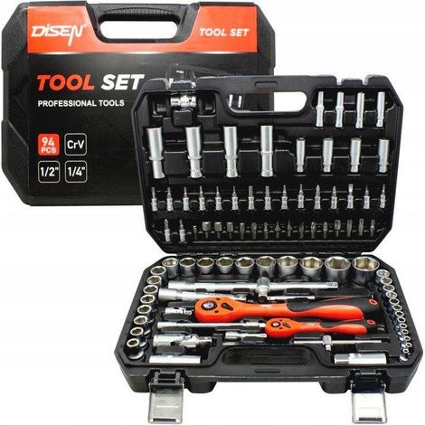 Stanley Set de 94 piezas de herramientas manuales robustas en color plata (1/3)