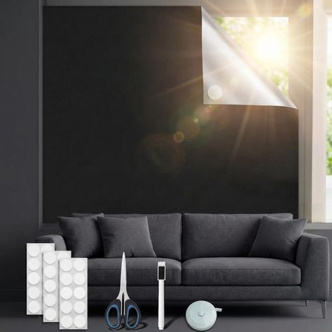 Store Occultant pour Fenêtres 200x145cm - Store Occultant sans Percage, Protection Solaire 100%, Film Portable pour Chambre Bébé, s'adapte à Toutes Les Formes (1/5)