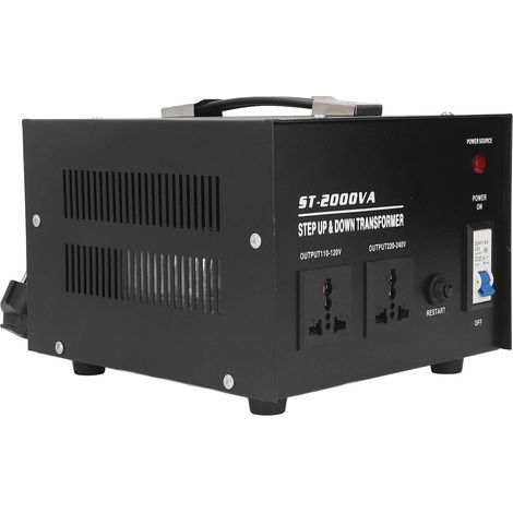 Transformateur de puissance monophasé 2000 W, convertisseur/régulateur de tension alternatif (prise UE 110-220 V) (1/5)