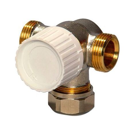 Flamco Dreiwegethermostatventiluntertl. DN15 Voreinstellung, Anbindung rechts kugeld., M1237421