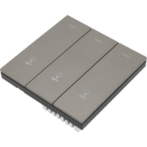 Interrupteur Intelligent WiFi 3 Voies avec Contrôle Vocal et Programmation via Application TUYA, Compatible Bluetooth, 100‑240V AC (1/5)