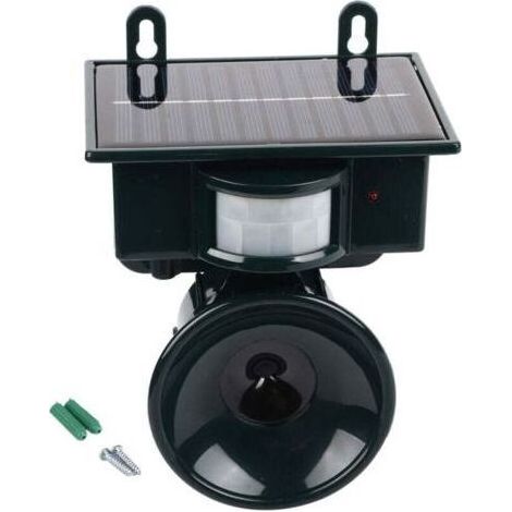 Répulsif à oiseaux à ultrasons – Technologie ultrasonique pour éloigner les oiseaux – Portée 500 pieds – Alimentation solaire (1/5)