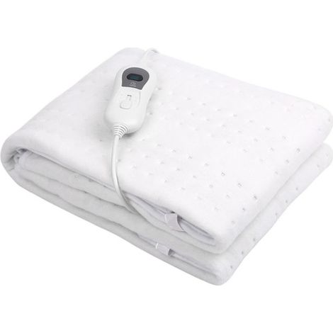 Sous-couverture électrique 150 x 80 cm – 3 réglages de température – Protection contre la surchauffe – Lavable en machine à 30 °C (1/5)