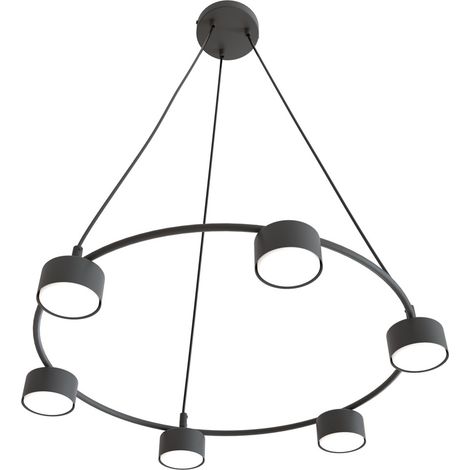 Suspension anneau Ø64 Emibig STARLIT noire 6xGX53 120cm (1/5)