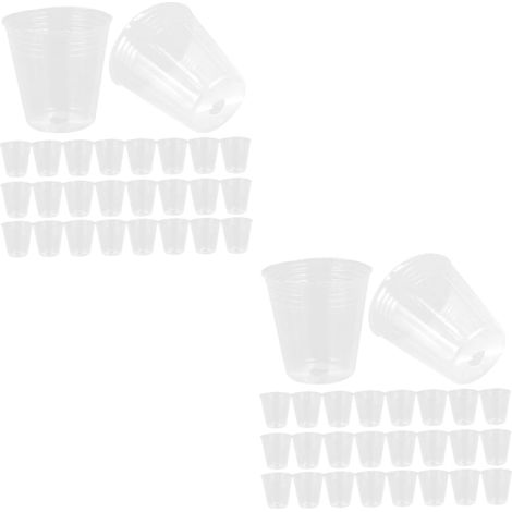 Pflanztöpfe – 100 Stück – Transparentes PP – Optimale Drainage – Für Orchideen und Sukkulenten – 8 x 8 x 8 cm (1/5)
