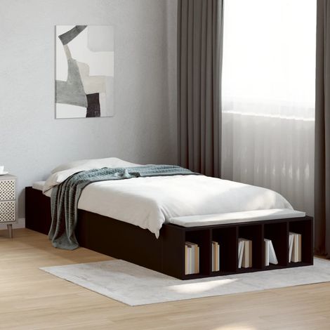 Bettgestell Schwarz 90x190 cm Holzwerkstoff (1/5)