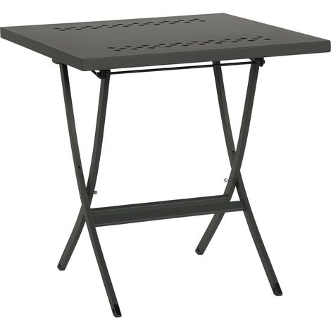 Hermes  Grigio antracite - 80x80 cm tavolo da giardino in metallo acciaio esterno bar ristorante hotel mare made in Italy (1/5)