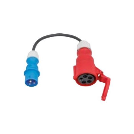 AS Schwabe 61374 Strom Adapterkabel  16 A Schwarz 0.3 m H07RN-F 3G 2,5 mm²